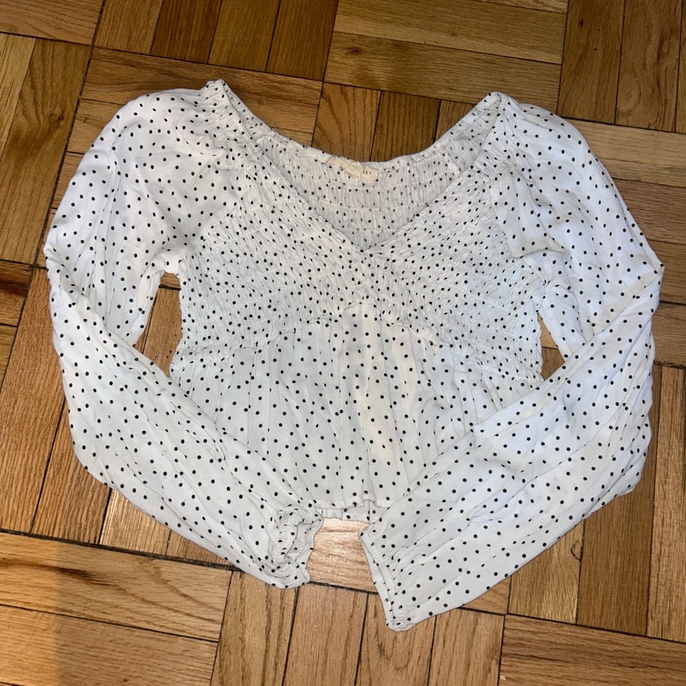 PacSun polka dot babydoll top